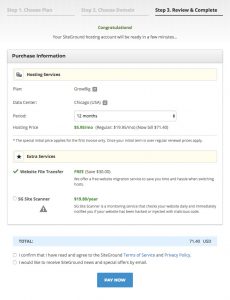 How to Sign Up in SiteGround for Fast Hosting - 2019 4 step 3 process