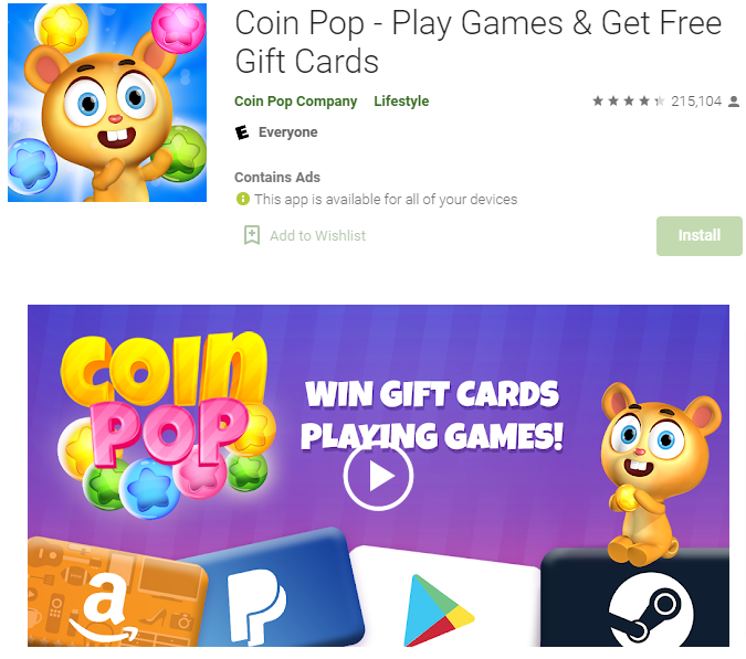 Coin Pop - Jogos com presentes – Apps no Google Play