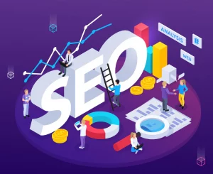 Wpgio SEO Portfolio 2 seo analysis isometric composition with web optimization symbols 1284 32010
