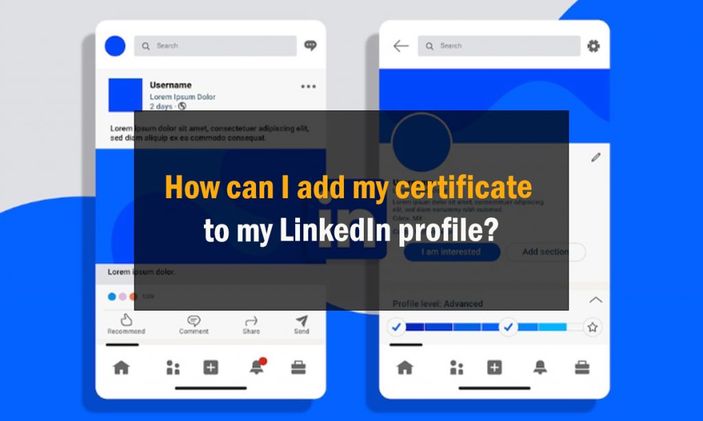 How can I add my certificate to my LinkedIn profile?
