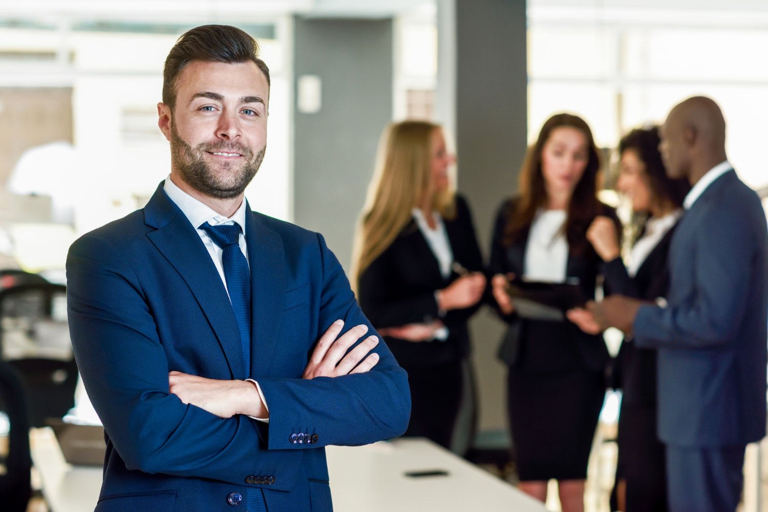 Linkvertise Review 2023: Read This Before Entering (Is it Legit?) 2 businessman leader modern office with businesspeople working