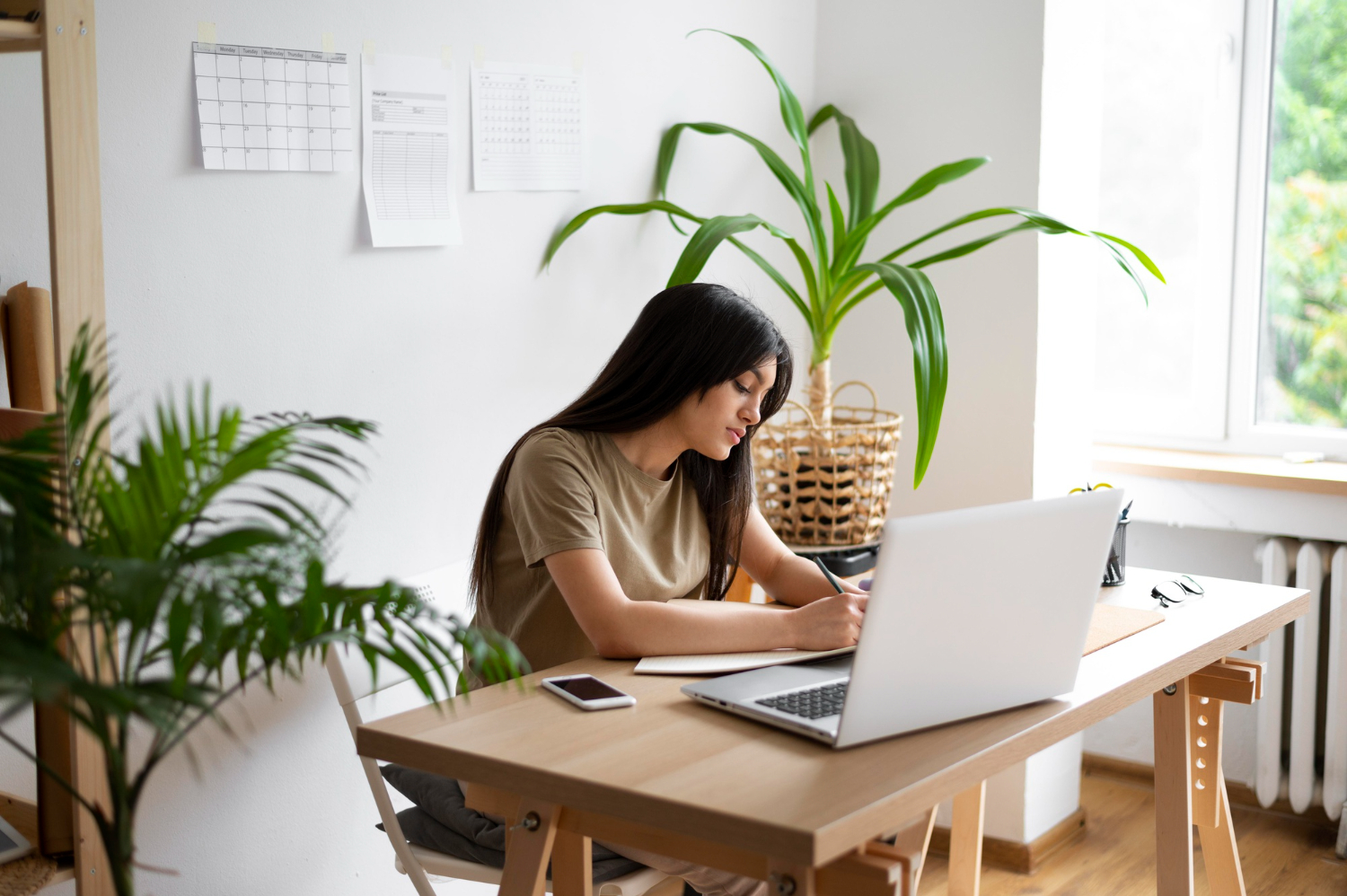 medium shot woman writing notes