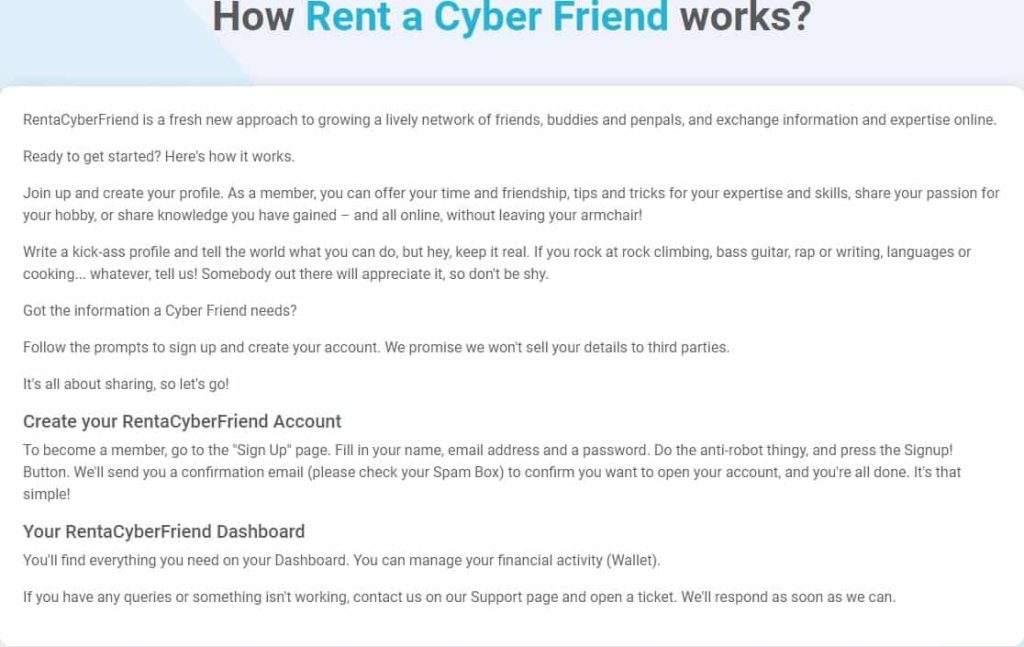 Rent a Cyber Friend Review: Is it Legit or Scam? 5