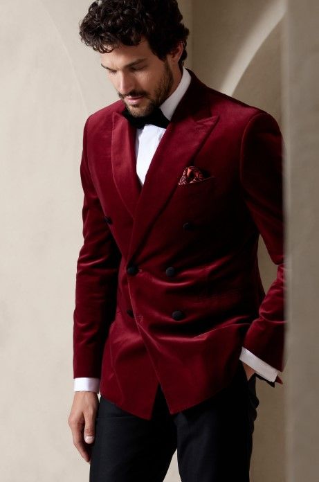 Red Suit for Men's Valentine's Day Outfit