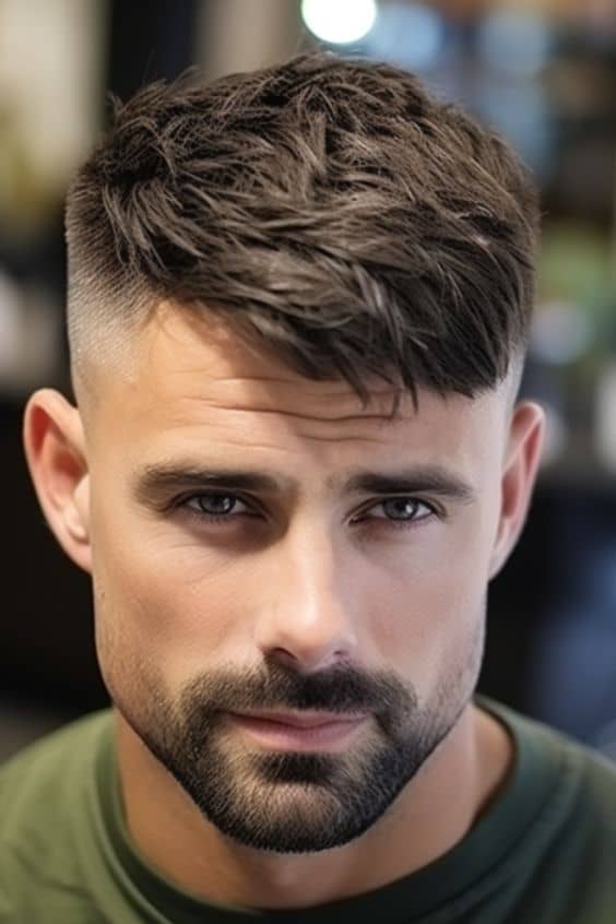 Classic Taper Fade Semi Short Haircut for Guys