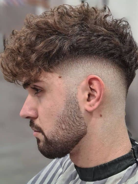 Fade Short Curly Hairstyles for Men