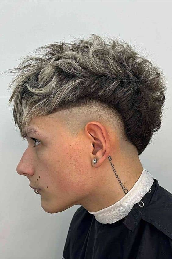 Messy Faux Hawk with Skin Fade