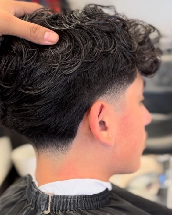 Mid Taper Fade Fluffy Hair