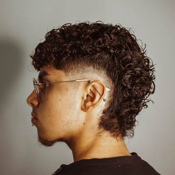 Mid Taper Fade with Curly Mohawk