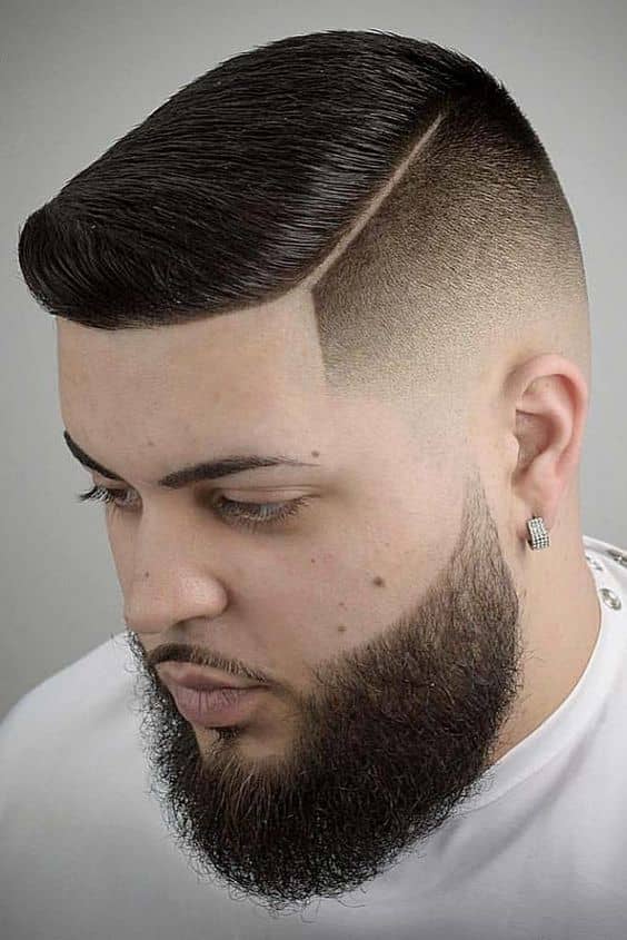 Taper Fade with Hard Part