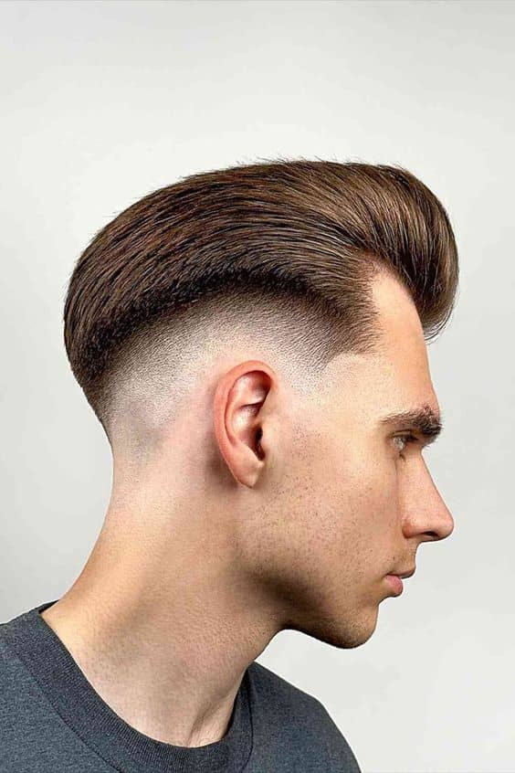 The Side-Parted Pompadour: Refined and Polished