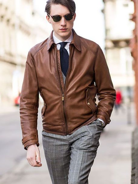 Leather Jacket for Valentine's Day Outfits for Men: